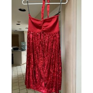 Bebe red sequin sparkle dress New Large